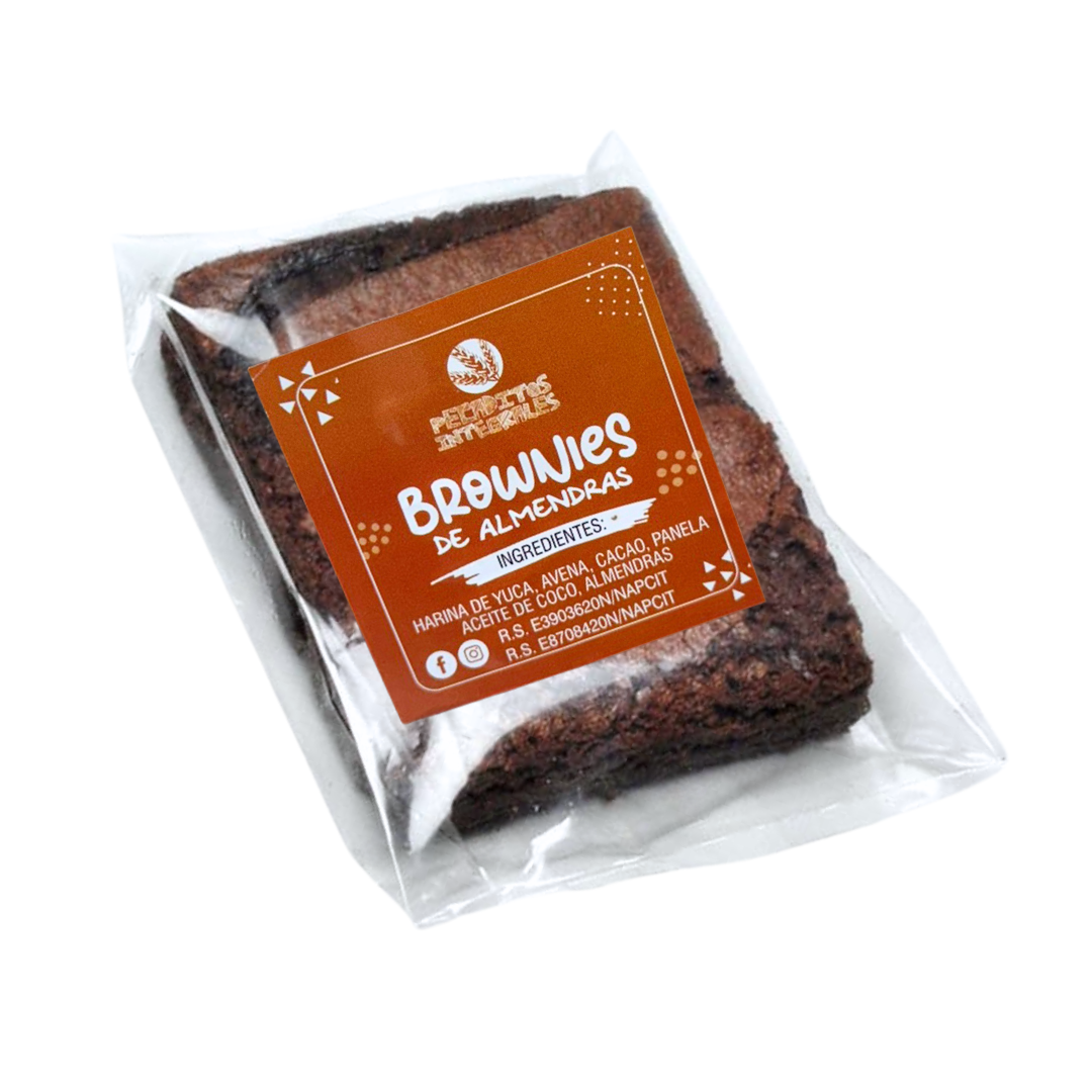 BROWNIE DE ALMENDRAS PECADITOS INTEGRALES - UND