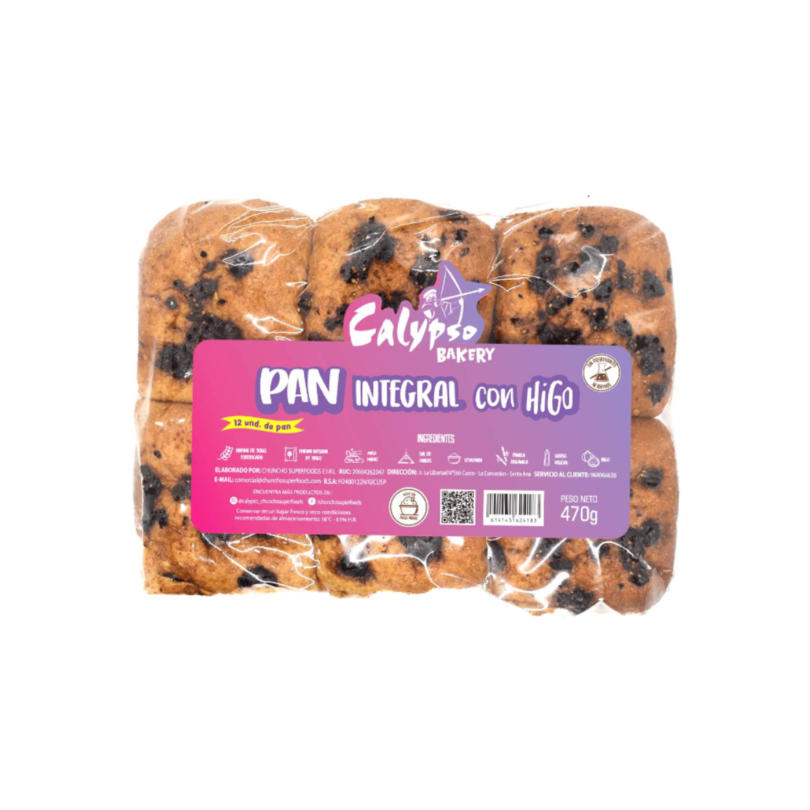 PAN INTEGRAL CON HIGO CALYPSO - 12UND