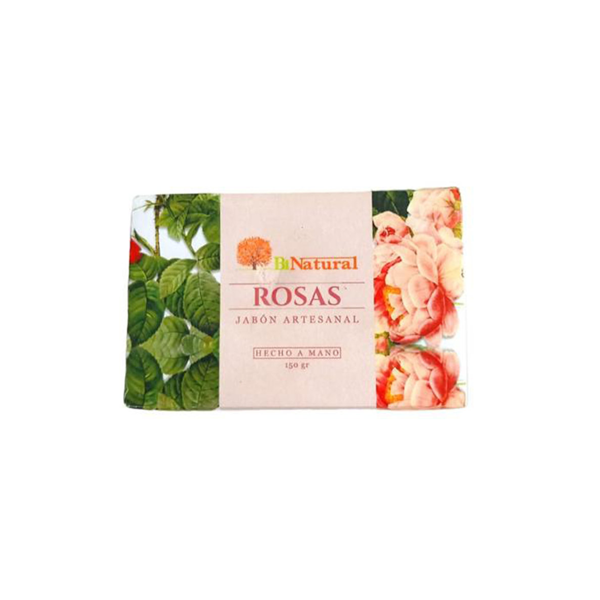 JABÓN ARTESANAL ROSAS BINATURAL - 100GR