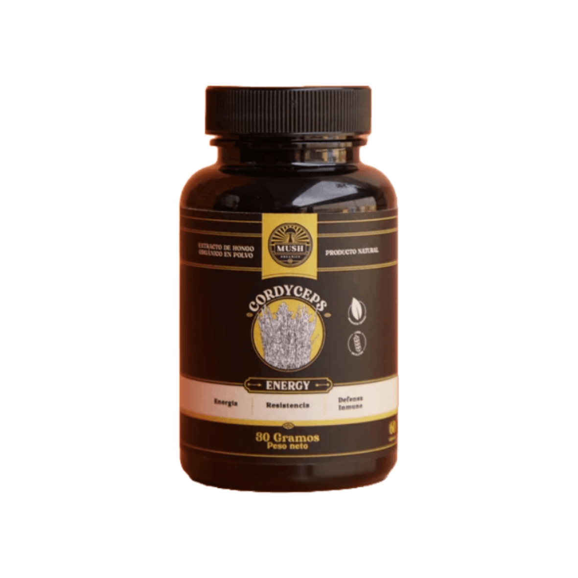 CÁPSULAS DE CORDYCEPS MUSH NATURALS - 60CAP