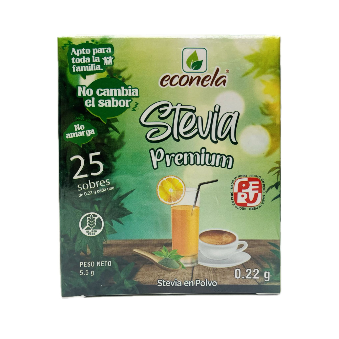 STEVIA PREMIUM ECONELA - CAJA X 25 SACHETS