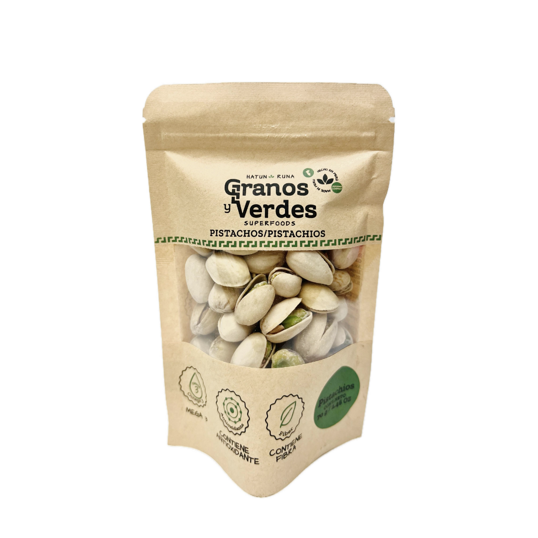 PISTACHOS GRANOS Y VERDES 70GR