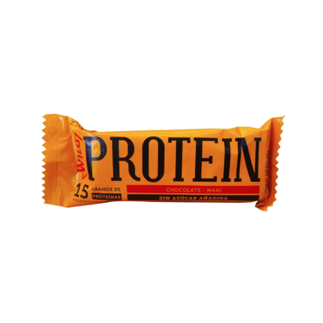 BARRA WILD PROTEIN CHOCOLATE-MANÍ - 45GR