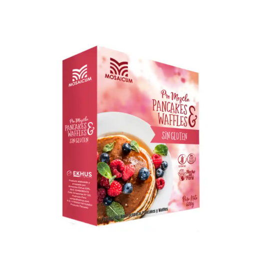 PRE MEZCLA SIN GLUTEN PANCAKES Y WAFFLES MOSAICUM - 400GR