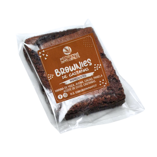 BROWNIE DE CASTAÑAS PECADITOS INTEGRALES - UND