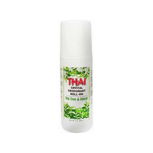 DEODORANT ROLL ON TEA TREE & FLORAL THAI CRYSTAL - 3 oz
