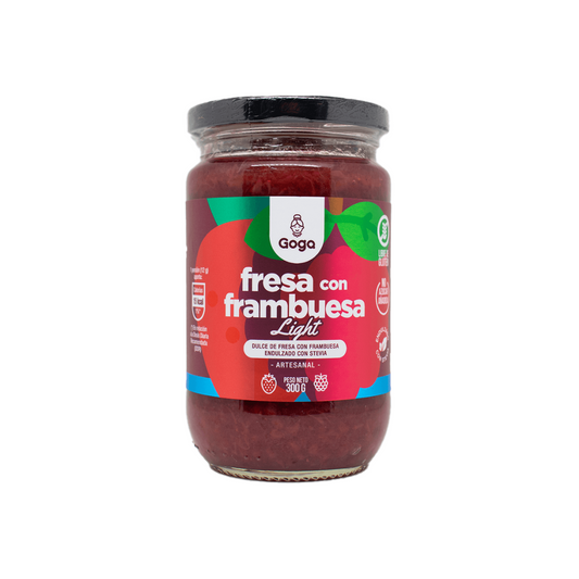MERMELADA DE FRESA CON FRAMBUESA LIGHT GOGA - 300GR