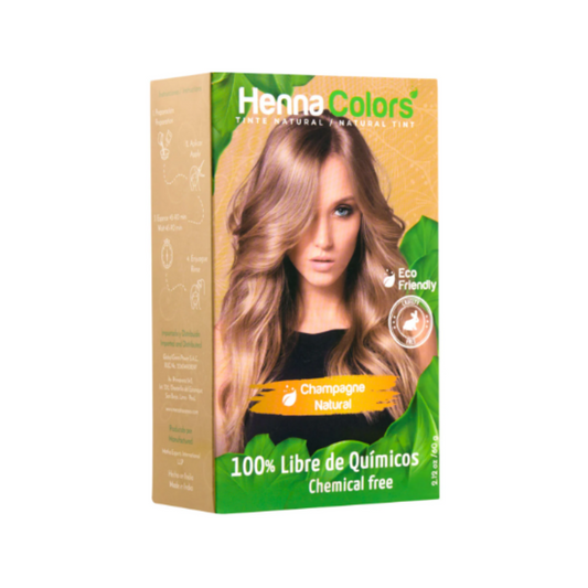 HENNA COLORS CHAMPAGNE NATURAL 65% LIBRE DE QUÍMICOS