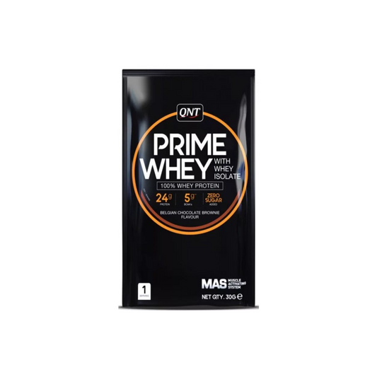 PROTEÍNA PRIME WHEY ISOLATE & CONCENTRATE QNT BLEND BELGIAN CHOCOLATE BROWNIE - 30GR