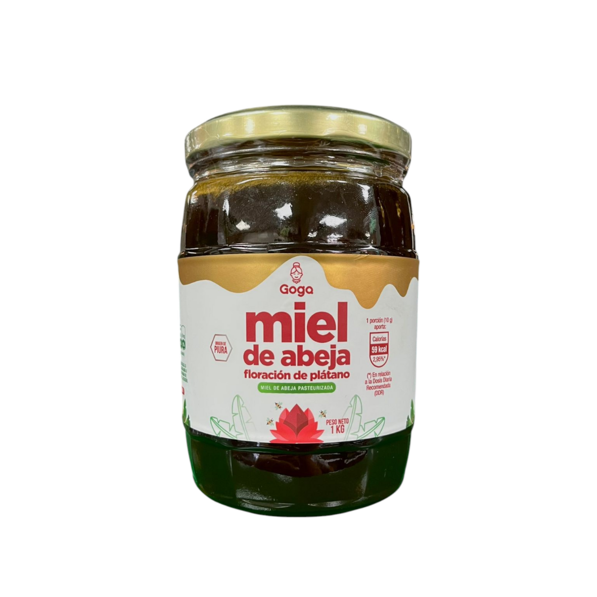 MIEL DE ABEJA FLORACIÓN DE PLÁTANO GOGA - 1KG