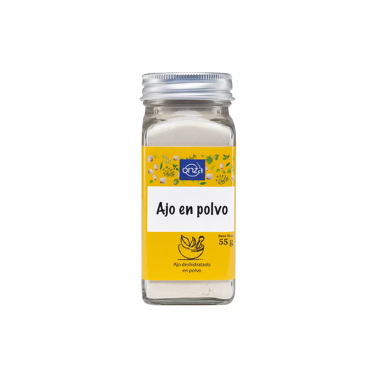 AJO EN POLVO ONZA - POTE DE VIDRIO 55GR