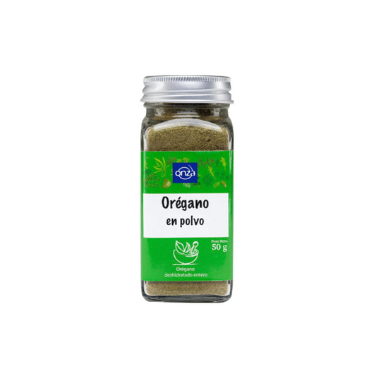 ORÉGANO EN POLVO ONZA - POTE DE VIDRIO 50GR