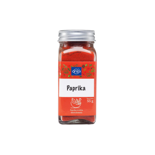 PÁPRIKA MOLIDA ONZA - POTE DE VIDRIO 55GR