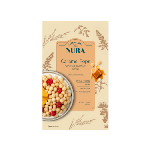 CEREAL CARAMEL POPS NURA - 200GR