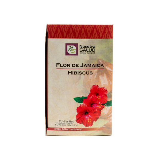 FLOR DE JAMAICA FILTRANTE NUESTRA SALUD - 20 SOBRES X CAJA