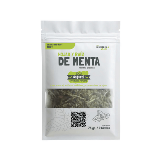 HOJAS Y RAÍCES DE MENTA LA NATURALEZA