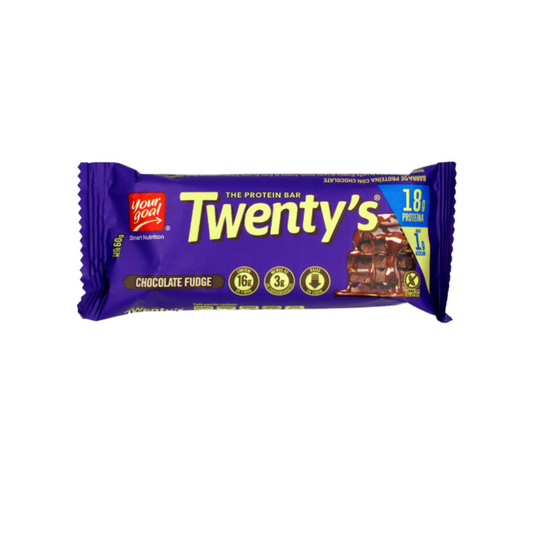 BARRA DE PROTEÍNA SABOR CHOCOLATE FUDGE TWENTY´S - 60G