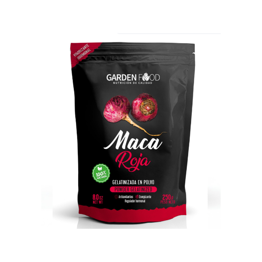 MACA ROJA GELATINIZADA EN POLVO GARDEN FOOD - 250GR