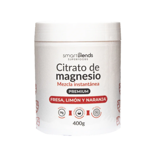 CITRATO DE MAGNESIO PREMIUM FRESA, LIMON Y NARANJA SMART BLENDS - 400GR