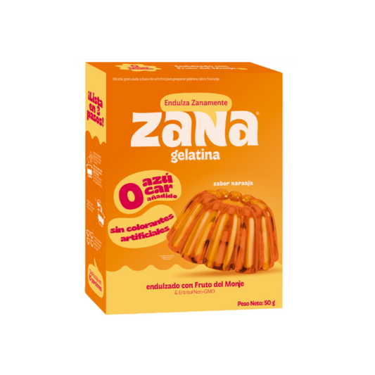 GELATINA SABOR NARANJA ZANA - 50GR