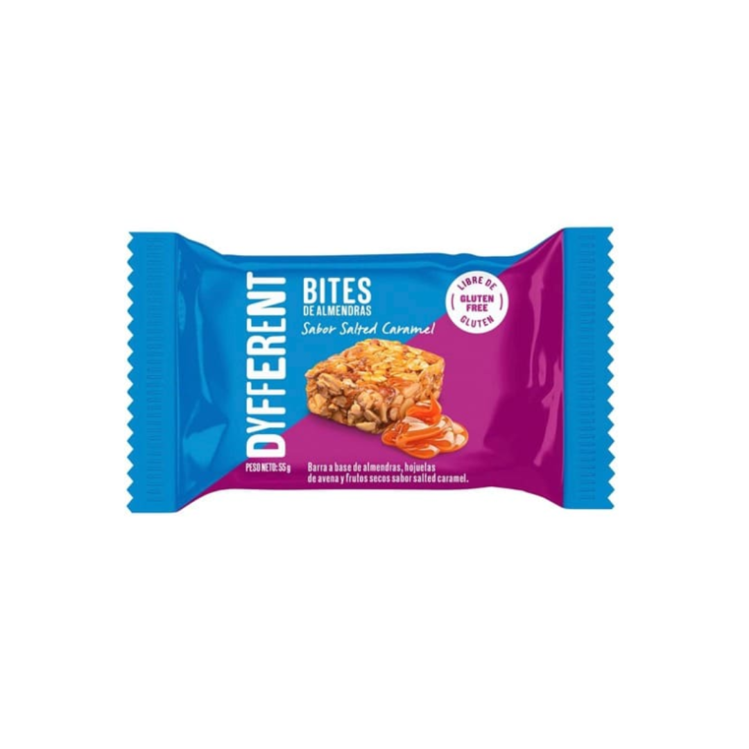 BITES DE ALMENDRAS SABOR SALTED CARAMEL DYFFERENT - 55GR