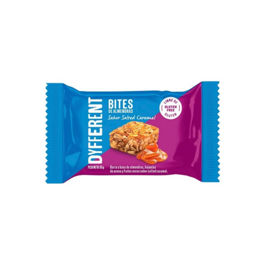 BITES DE ALMENDRAS SABOR SALTED CARAMEL DYFFERENT - 55GR