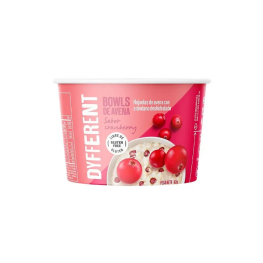 BOWLS DE AVENA CRANBERRY DYFFERENT - 65GR