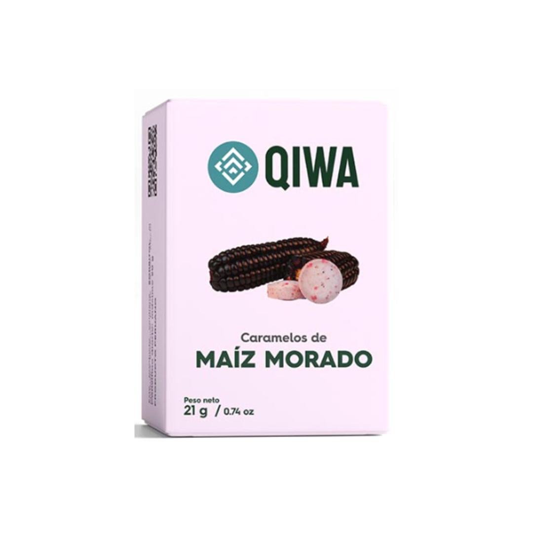 CARAMELOS DE MAÍZ MORADO QIWA - 21GR