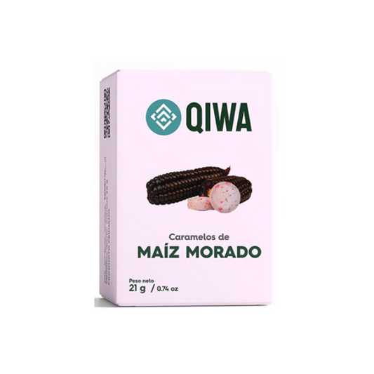 CARAMELOS DE MAÍZ MORADO QIWA - 21GR