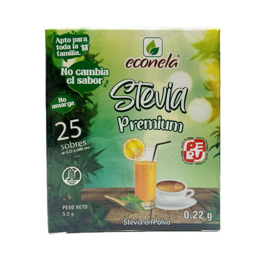 STEVIA PREMIUM ECONELA - CAJA X 25 SACHETS