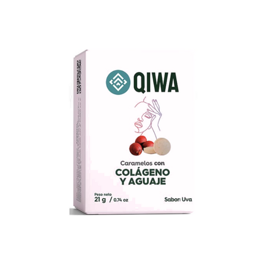 CARAMELOS DE COLÁGENO Y AGUAJE QIWA - 21GR