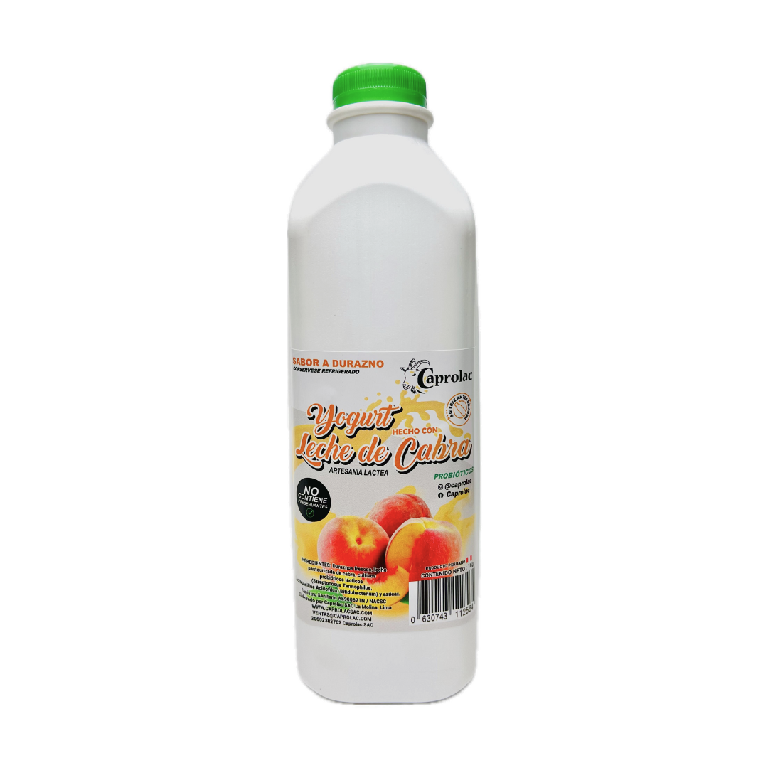 YOGURT DE CABRA FUTADO DE DURAZNO CAPROLAC - 1LT