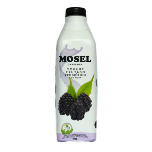 YOGURT FRUTADO PROBIÓTICO SABOR MORA MOSEL - 1LT