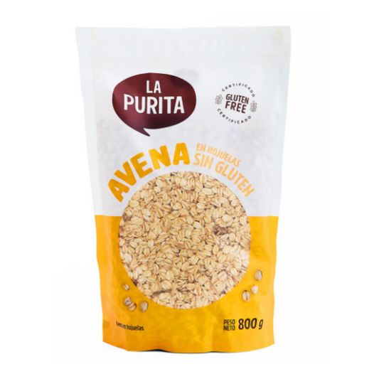 AVENA EN HOJUELAS SIN GLUTEN LA PURITA - 800GR