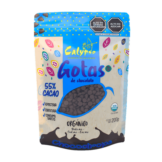 GOTAS DE CHOCOLATE 55% CALYPSO BOLSA - 200GR