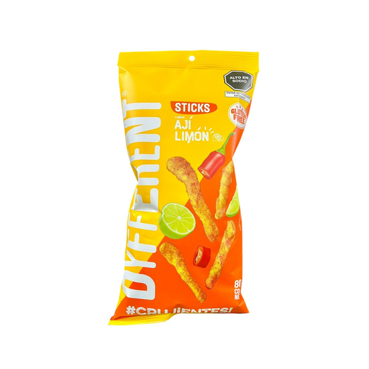 STICKS DE MAÍZ Y QUINUA SABOR AJÍ LIMÓN DYFFERENT - 80GR