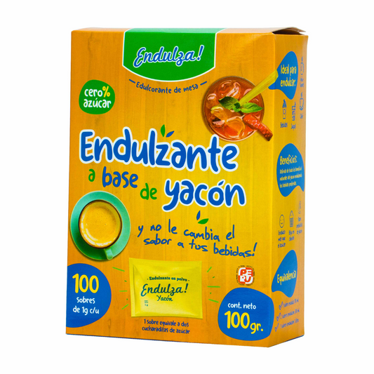 ENDULZANTE DE YACON ENDULZA - CAJA X 100 SOBRES